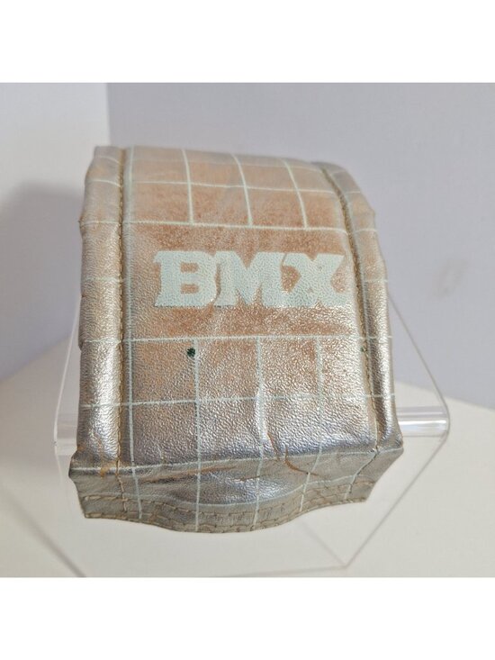 Old School 80s BMX Handlebar Crossbar Pad Silver Metallic Vintage Grid - Picture 3 of 10